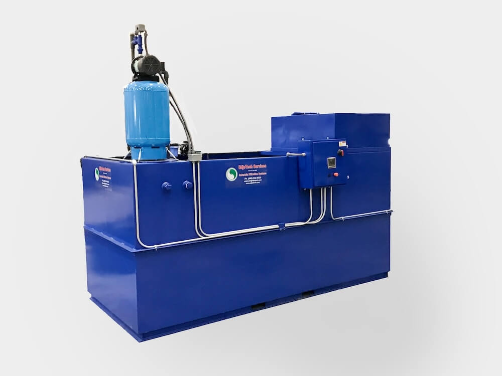 EdjeTech coolant recycling system on a plant floor